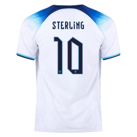 England Jersey Custom STERLING #10 Soccer Jersey Home 2022 - bestsoccerstore