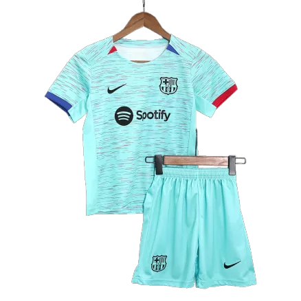 Kid's Barcelona Jersey Custom Third Away Soccer Kits 2023/24 - bestsoccerstore