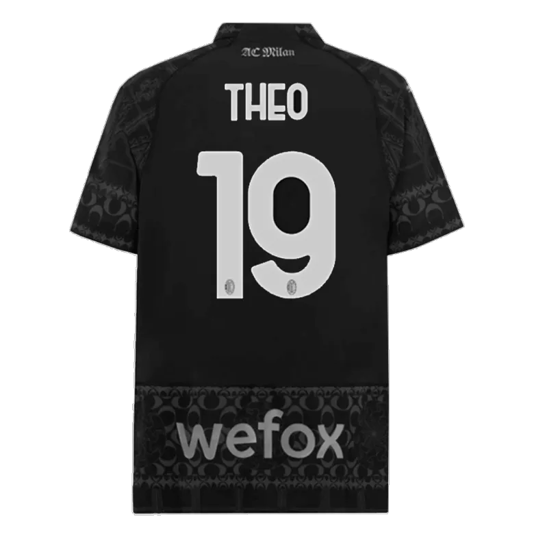 THEO #19 AC Milan X Pleasures Soccer Jersey Fourth Away Custom Shirt 2023/24 - bestsoccerstore