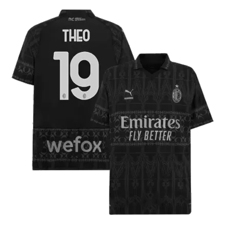 THEO #19 AC Milan X Pleasures Soccer Jersey Fourth Away Custom Shirt 2023/24 - bestsoccerstore