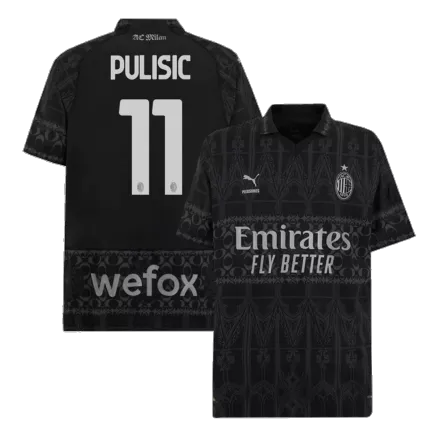 PULISIC #11 AC Milan X Pleasures Soccer Jersey Fourth Away Custom Shirt 2023/24 - bestsoccerstore