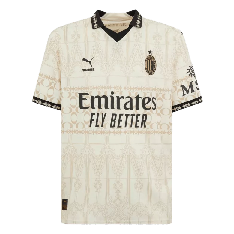 RAFA LEÃO #10 AC Milan X Pleasures Soccer Jersey Fourth Away Custom Shirt 2023/24 - bestsoccerstore