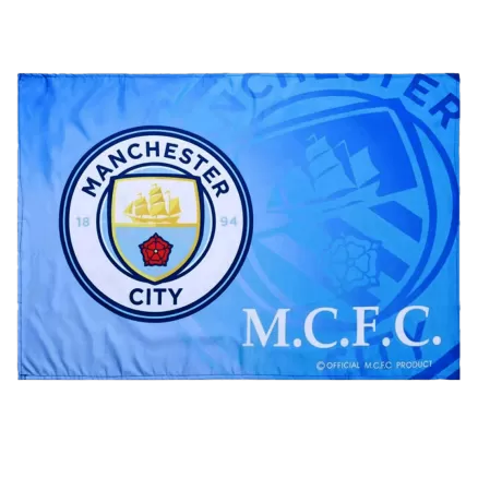 Manchester City Team Flag Blue - bestsoccerstore