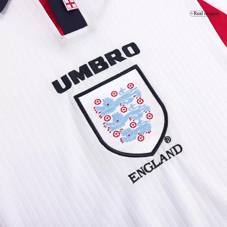 England Retro Jersey Home Long Sleeve Soccer Shirt 1998 - bestsoccerstore