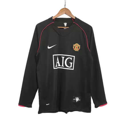 Manchester United Retro Jersey Away Long Sleeve Soccer Shirt 2007/08 - bestsoccerstore