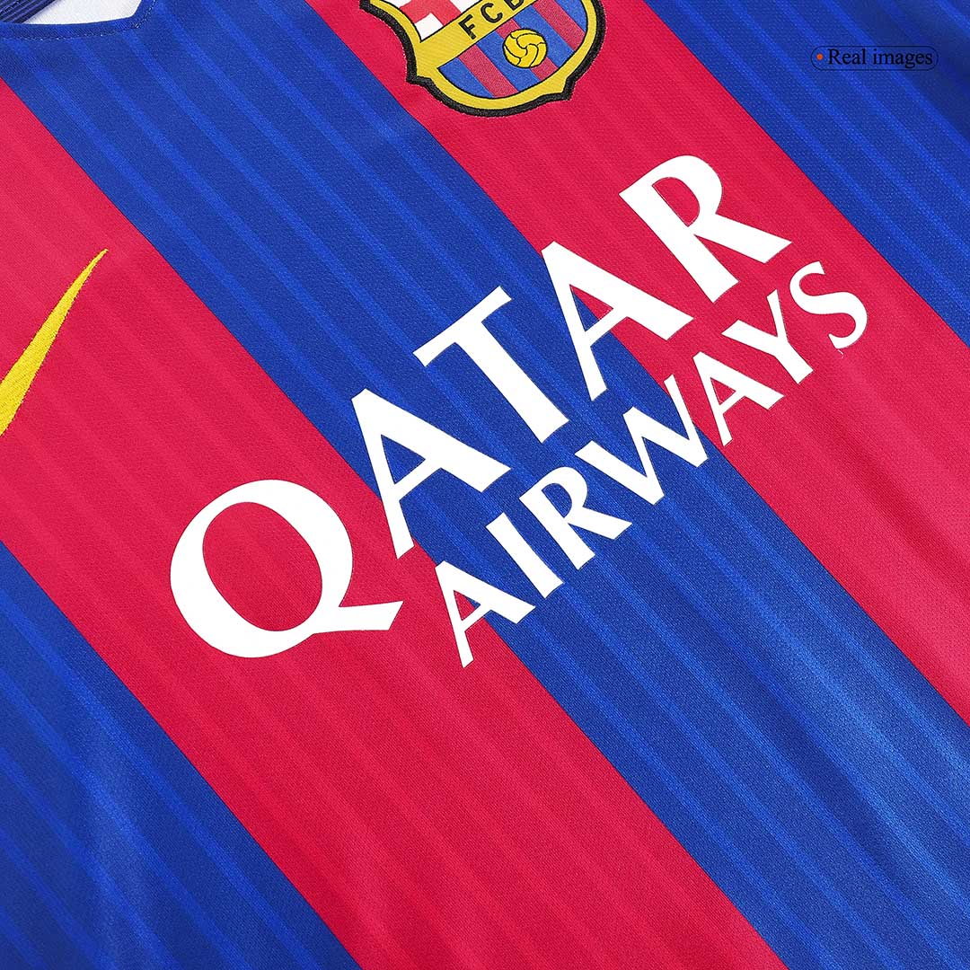  Barcelona Jersey Custom Home Soccer Retro Jersey 2016/17 - bestsoccerstore