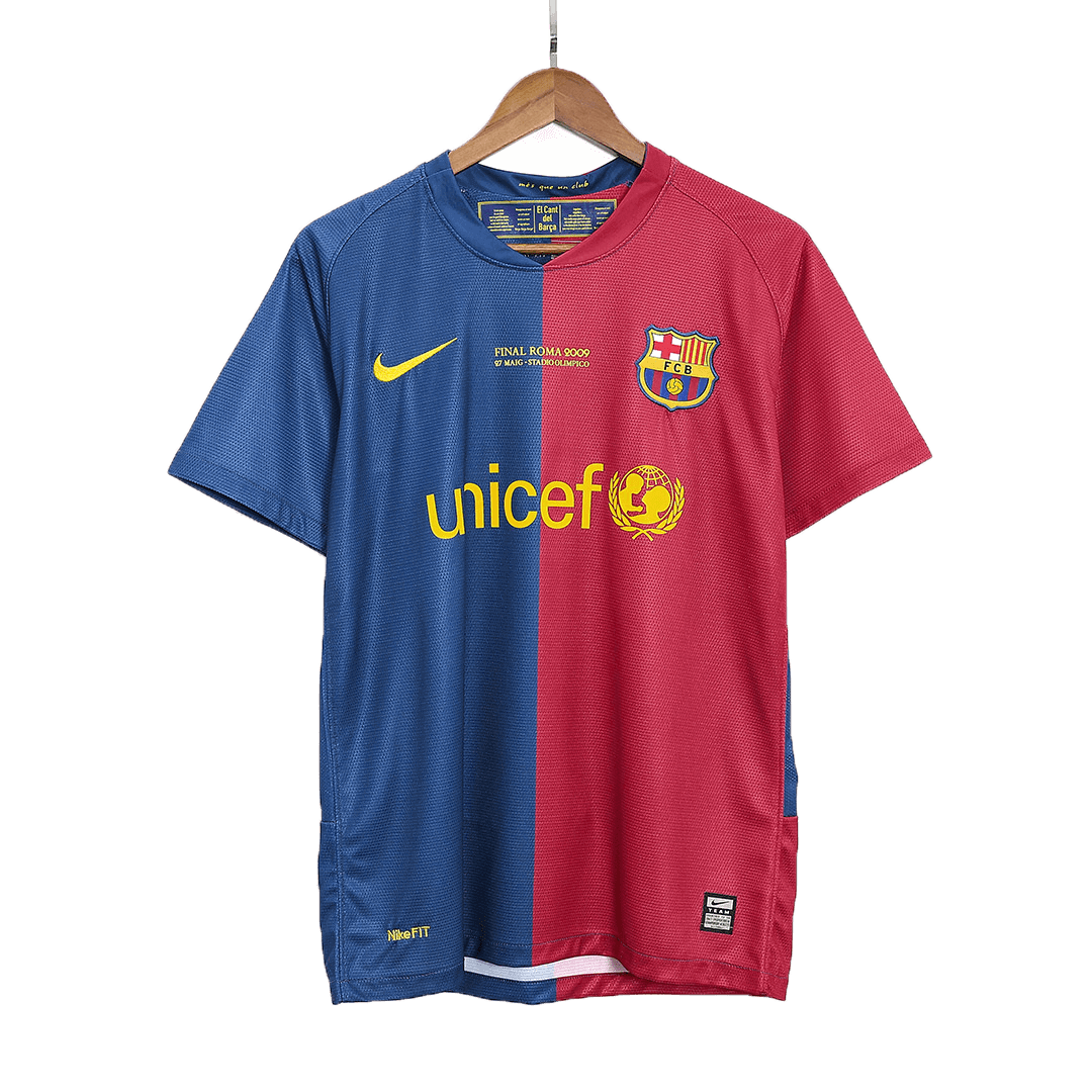 XAVI #6 Barcelona Retro Jersey Home Soccer Shirt 2008/09 UCL Final - bestsoccerstore