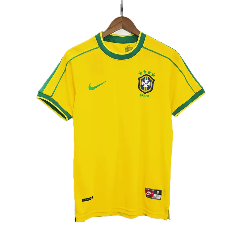Brazil Jersey Custom Home Soccer Jersey 1998 - bestsoccerstore