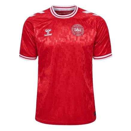 Men's Denmark Soccer Jersey Home Custom Shirt 2024 - bestsoccerstore