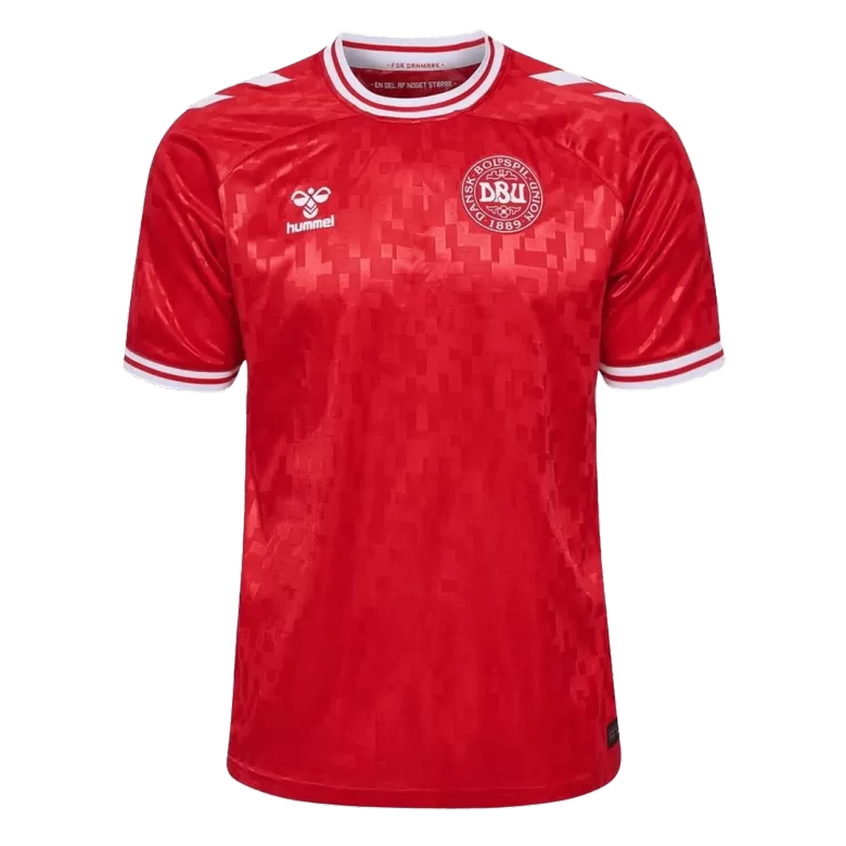 Denmark Soccer Jersey Home Custom Shirt 2024 - bestsoccerstore