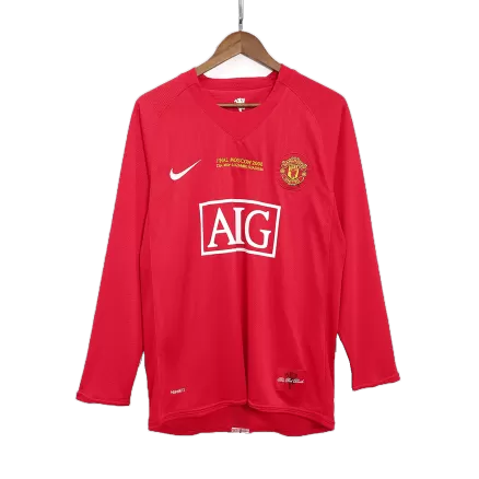 Manchester United Jersey Custom Home Soccer Jersey 2007/08 - UCL - bestsoccerstore