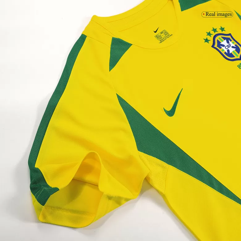 Brazil Jersey Custom Home Soccer Jersey 2002/03 - bestsoccerstore