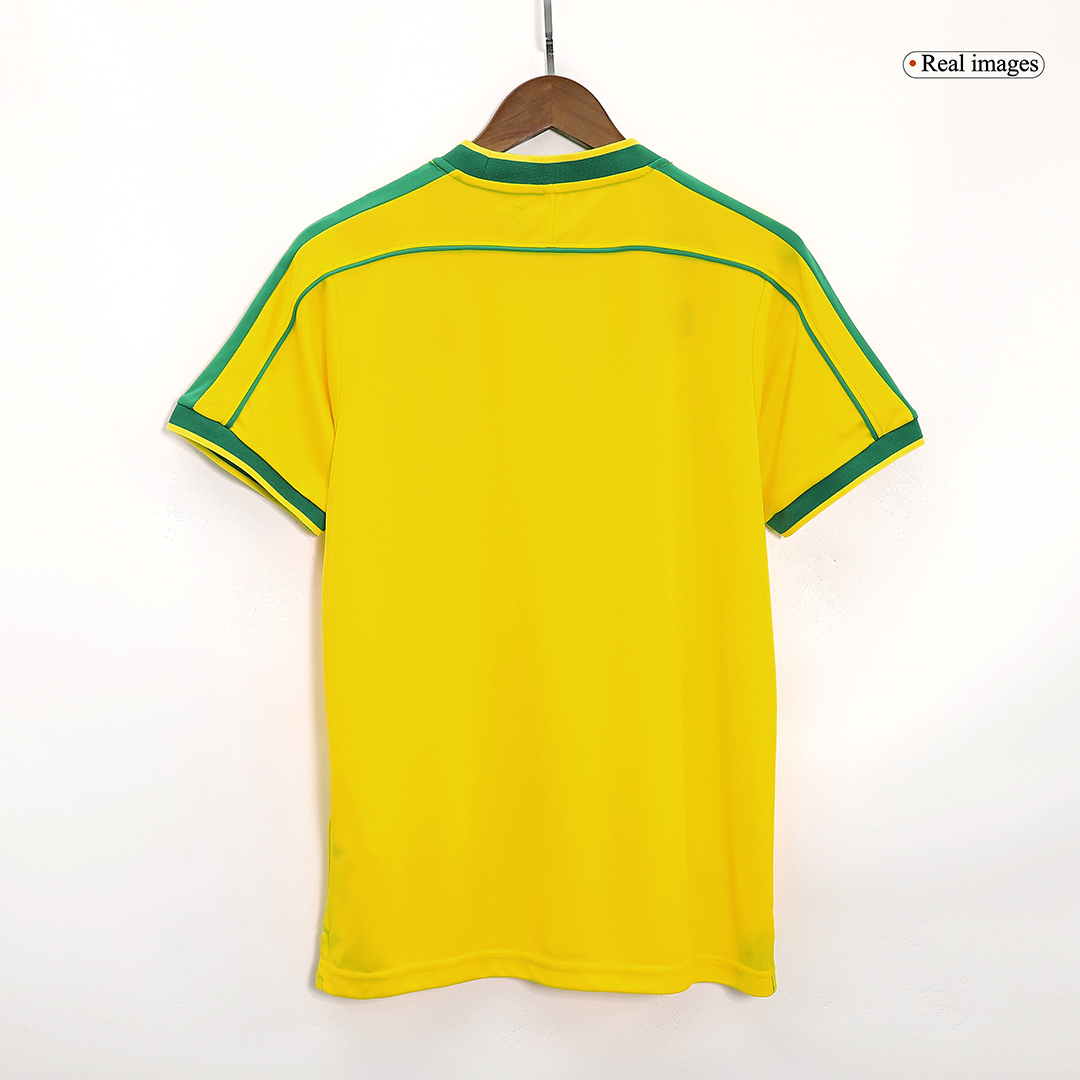 Brazil Jersey Custom Home Soccer Jersey 1998 - bestsoccerstore