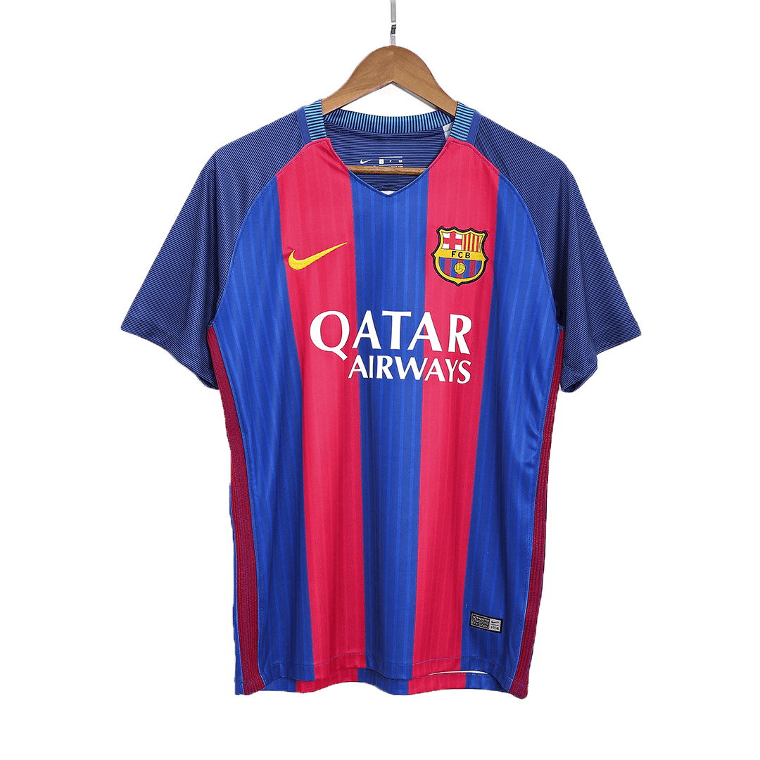  Barcelona Jersey Custom Home Soccer Retro Jersey 2016/17 - bestsoccerstore