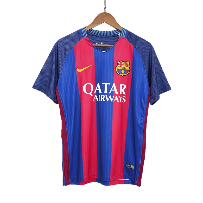Barcelona Jersey Custom Home Soccer Retro Jersey 2016/17 - bestsoccerstore