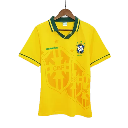 Brazil Jersey Custom Home Soccer Jersey 1993/94 - bestsoccerstore