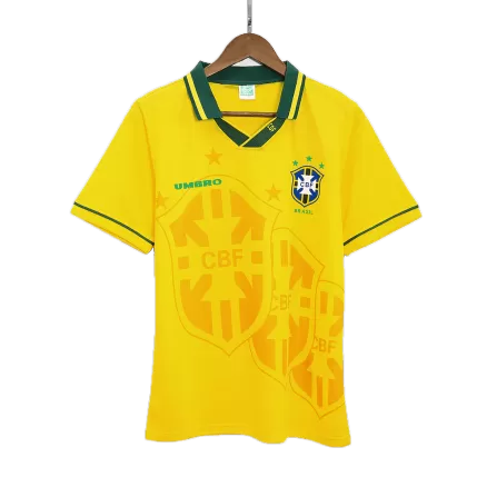 Brazil Jersey Custom Home Soccer Jersey 1993/94 - bestsoccerstore