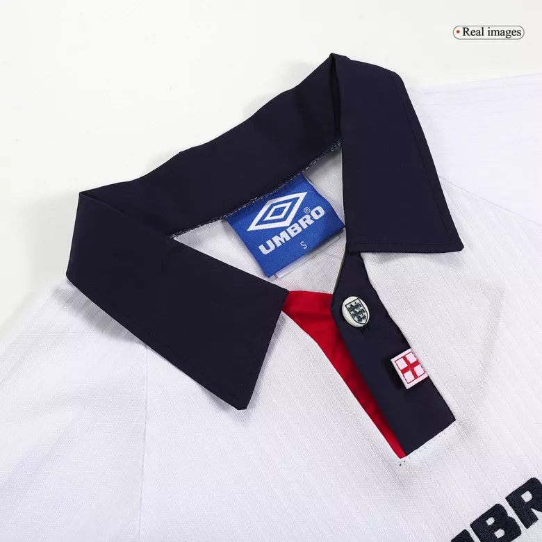England Retro Jersey Home Long Sleeve Soccer Shirt 1998 - bestsoccerstore