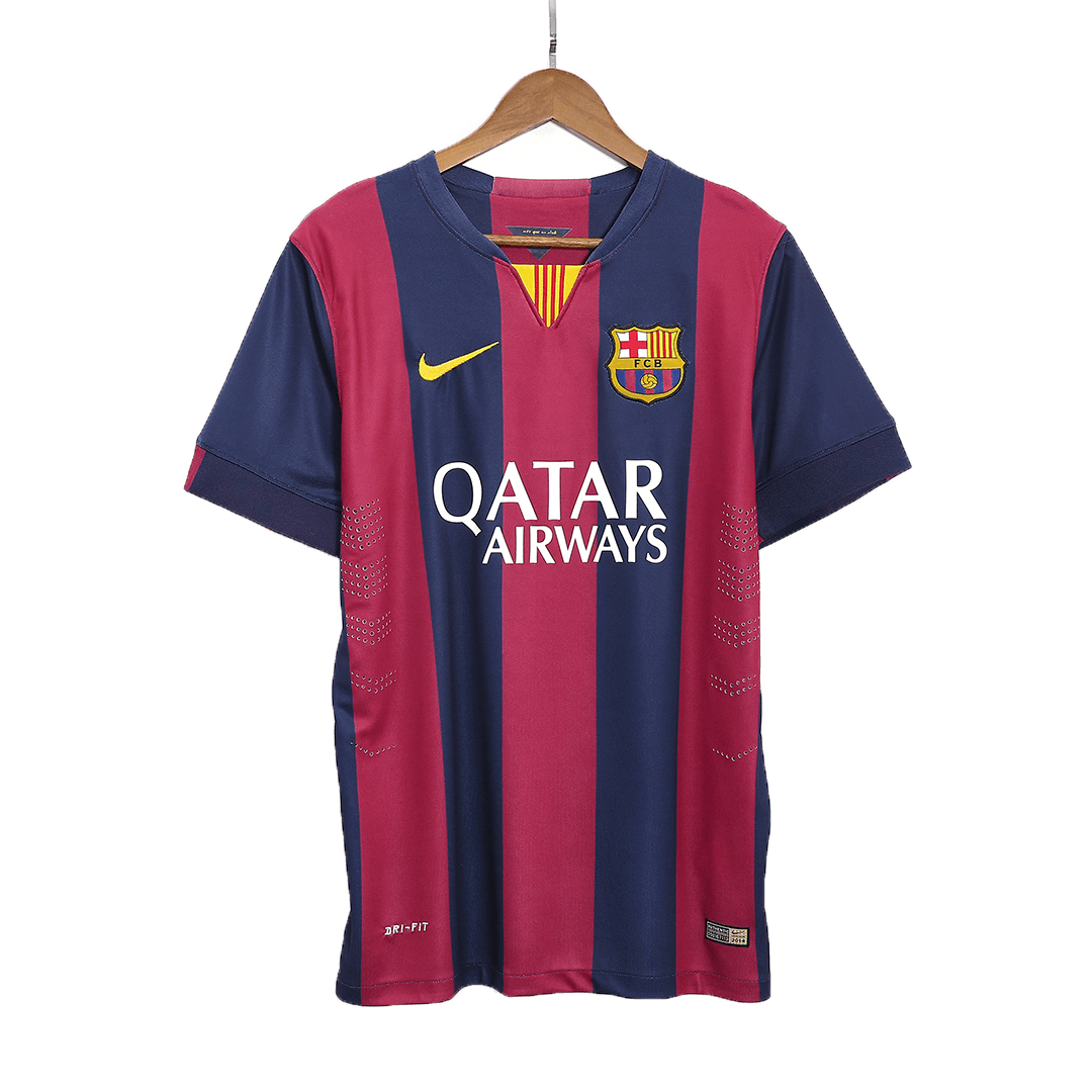 SUÁREZ #9 Barcelona Retro Jersey Home Soccer Shirt 2014/15 - bestsoccerstore