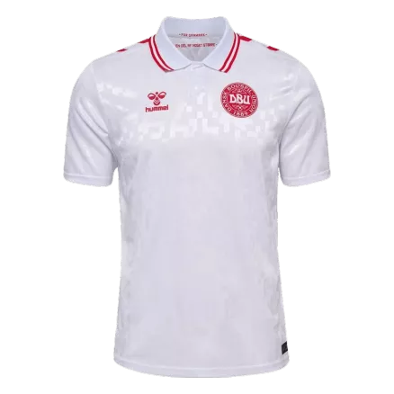Men's Denmark Soccer Jersey Away Custom Shirt 2024 - bestsoccerstore