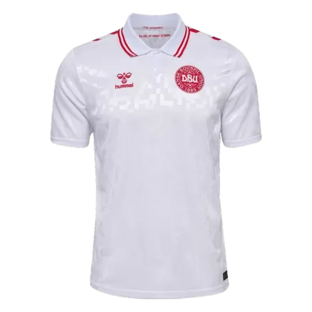 Men's Denmark Soccer Jersey Away Custom Shirt 2024 - bestsoccerstore