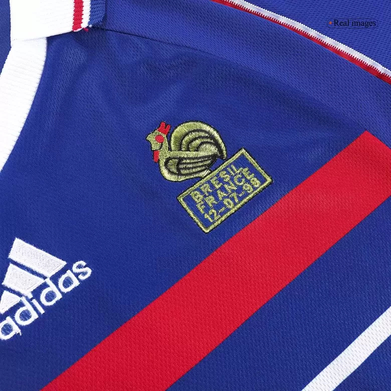 France World Cup Jersey Custom Home Soccer Retro Jersey 1998 - bestsoccerstore