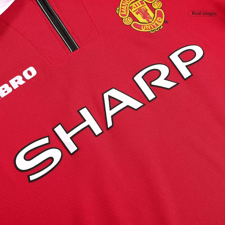 Manchester United Jersey Custom Home Soccer Retro Jersey 1998/99 - bestsoccerstore