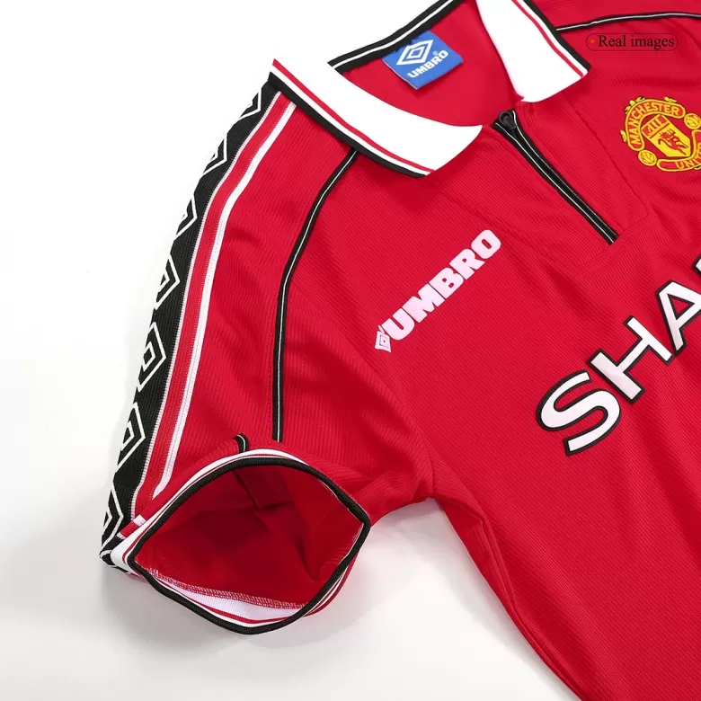 Manchester United Jersey Custom Home Soccer Jersey 98/00 - bestsoccerstore