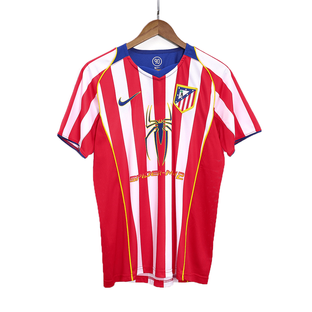 Atletico Madrid Retro Jersey Home Soccer Shirt 2004/05 - bestsoccerstore