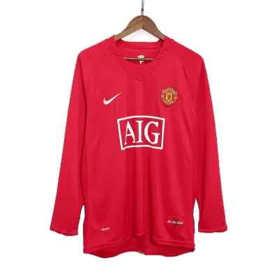 Manchester United Jersey Custom Home Soccer Jersey 2007/08 - bestsoccerstore