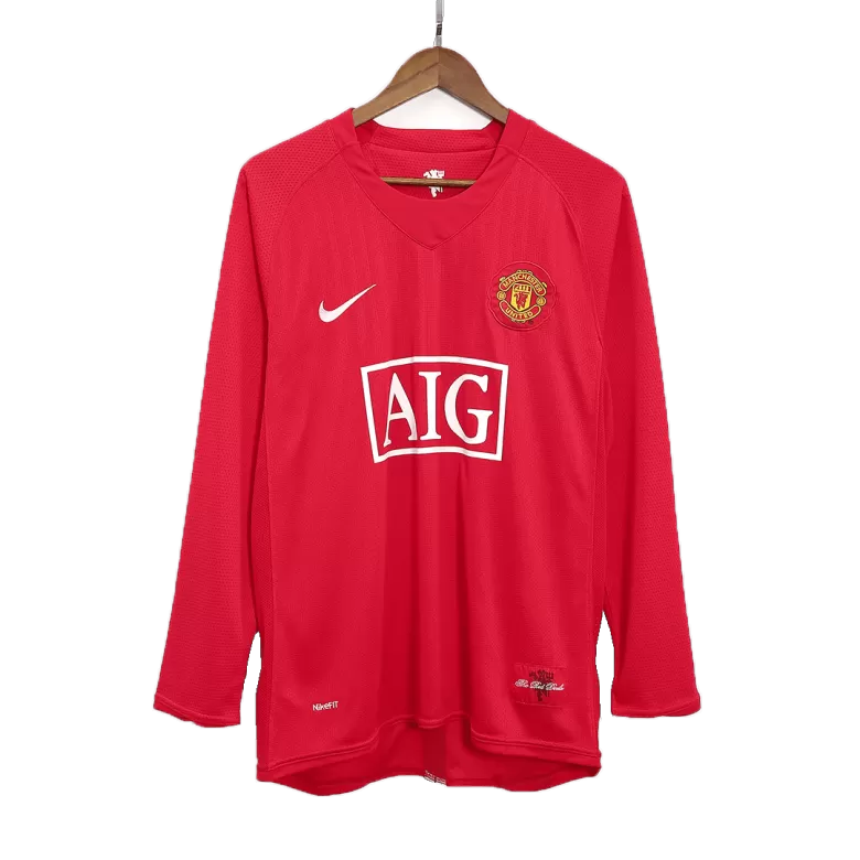 Manchester United Jersey Custom Home Soccer Jersey 2007/08 - bestsoccerstore