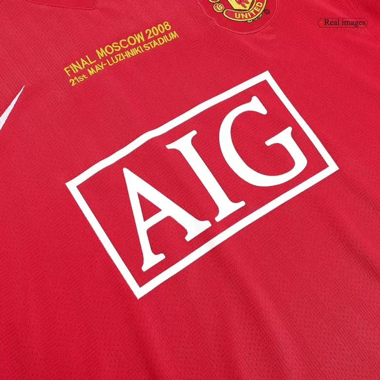 Manchester United Jersey Custom Home Soccer Jersey 2007/08 - bestsoccerstore