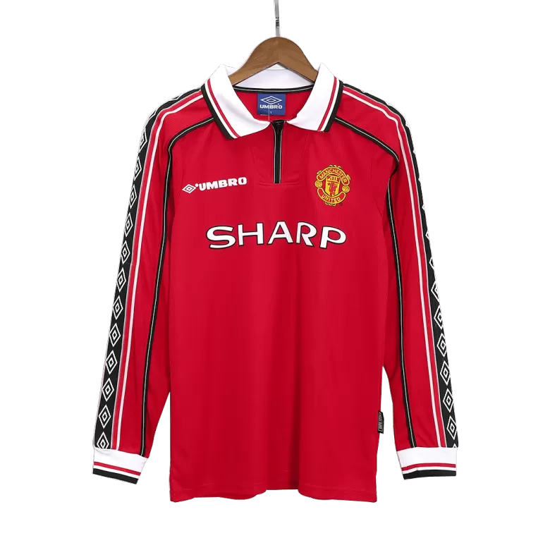 Manchester United Jersey Custom Home Soccer Retro Jersey 1998/99 - bestsoccerstore