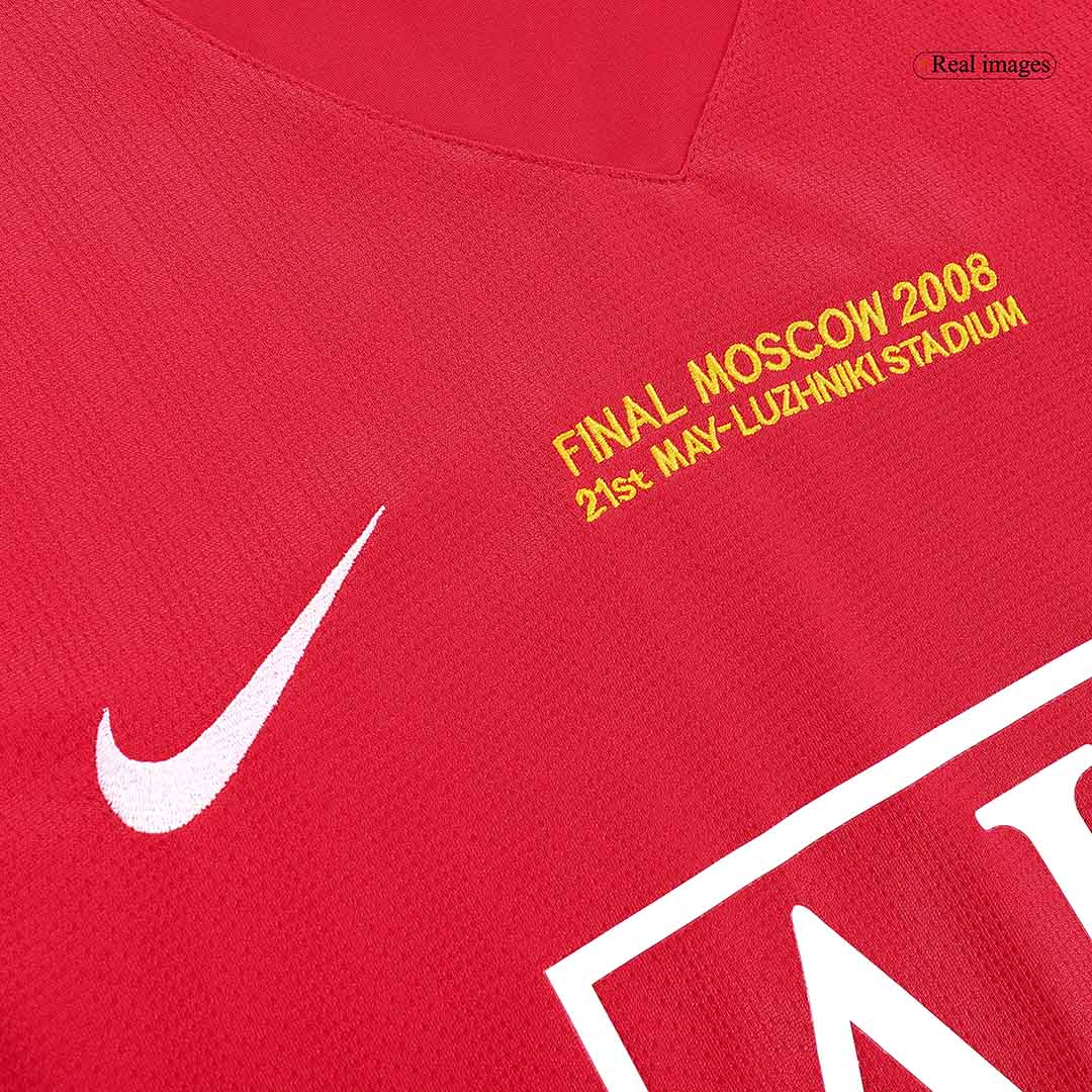 RONALDO #7 Manchester United Retro Jersey Home Long Sleeve Soccer Shirt 2007/08 - bestsoccerstore