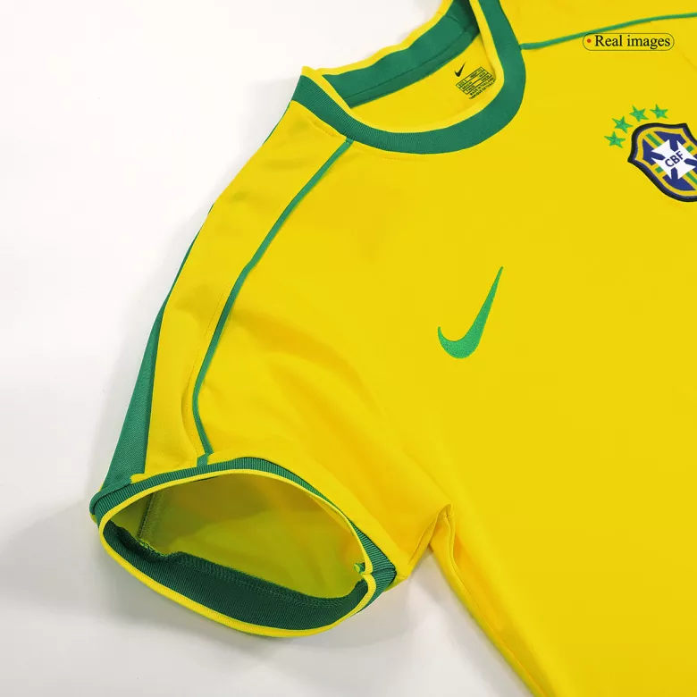 Brazil Jersey Custom Home Soccer Jersey 1998 - bestsoccerstore