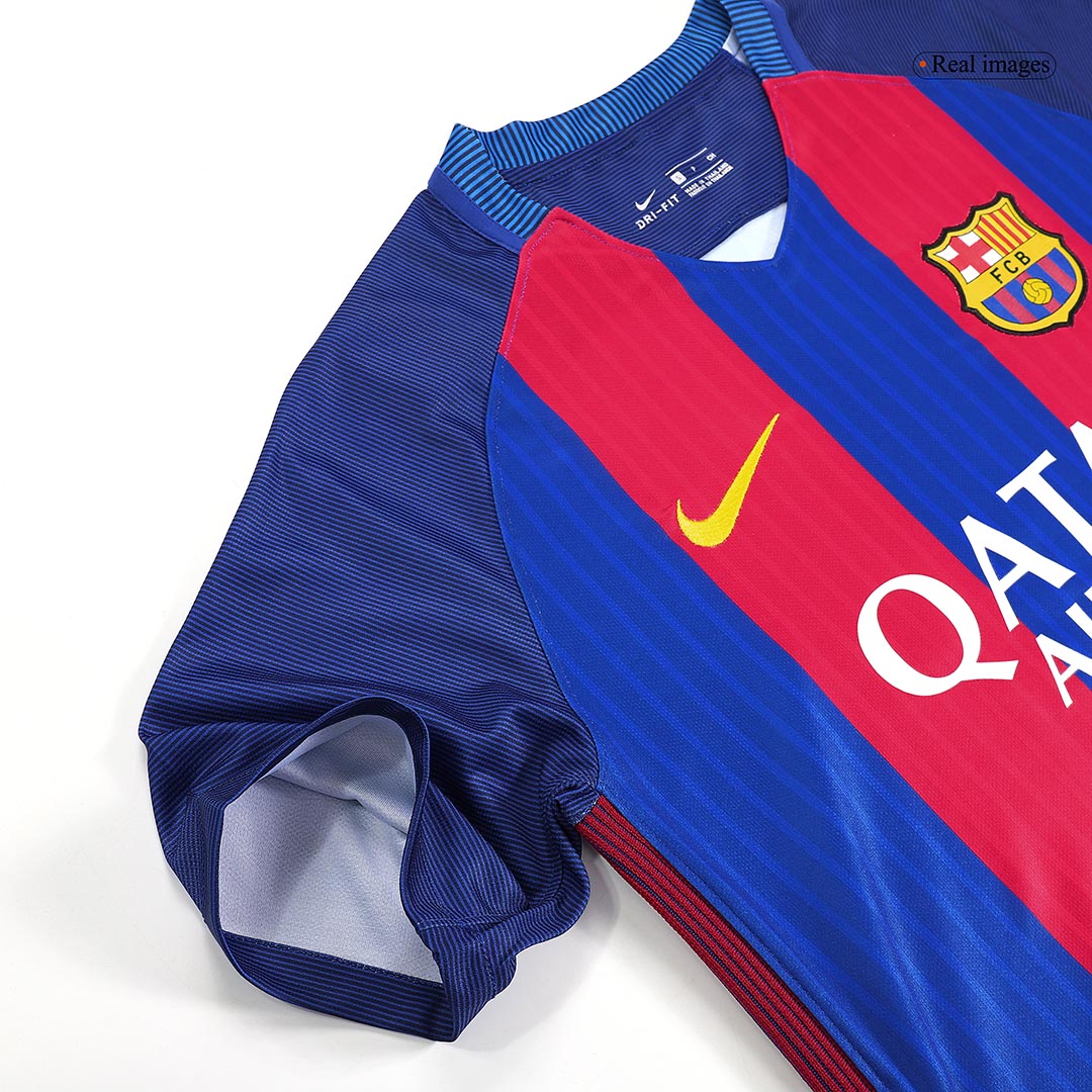  Barcelona Jersey Custom Home Soccer Retro Jersey 2016/17 - bestsoccerstore