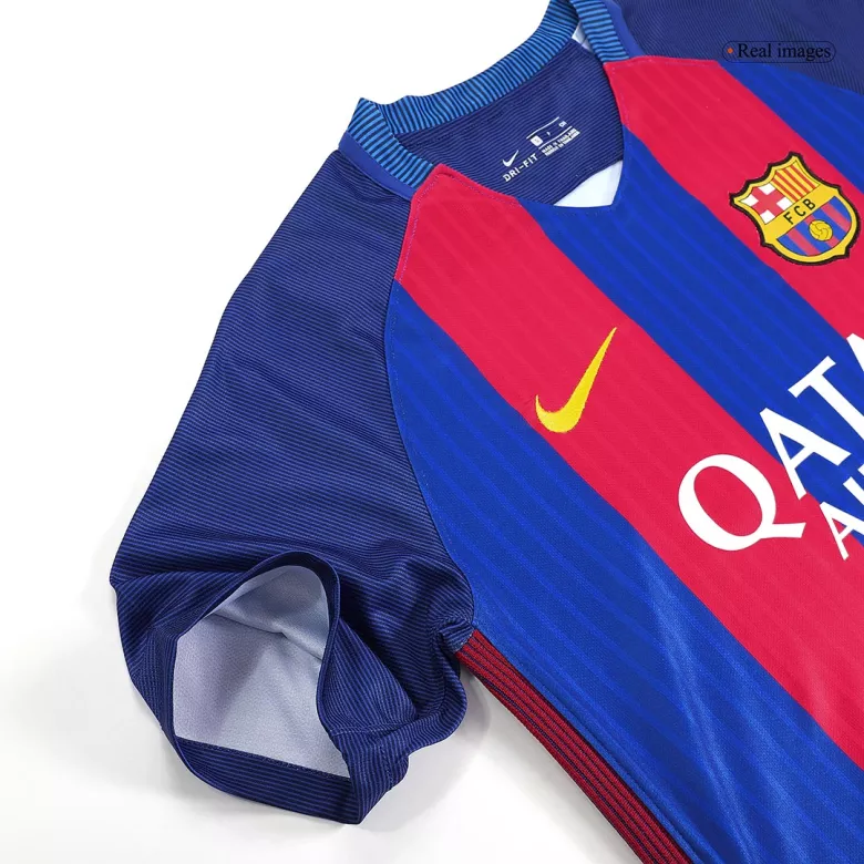 Barcelona Jersey Custom Home Soccer Retro Jersey 2016/17 - bestsoccerstore