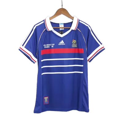 France World Cup Jersey Custom Home Soccer Retro Jersey 1998 - bestsoccerstore