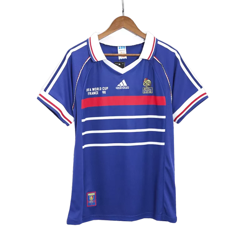 France World Cup Jersey Custom Home Soccer Retro Jersey 1998 - bestsoccerstore