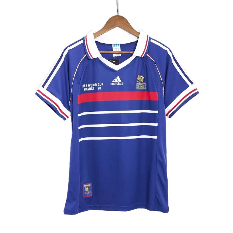 France World Cup Jersey Custom Home Soccer Retro Jersey 1998 - bestsoccerstore