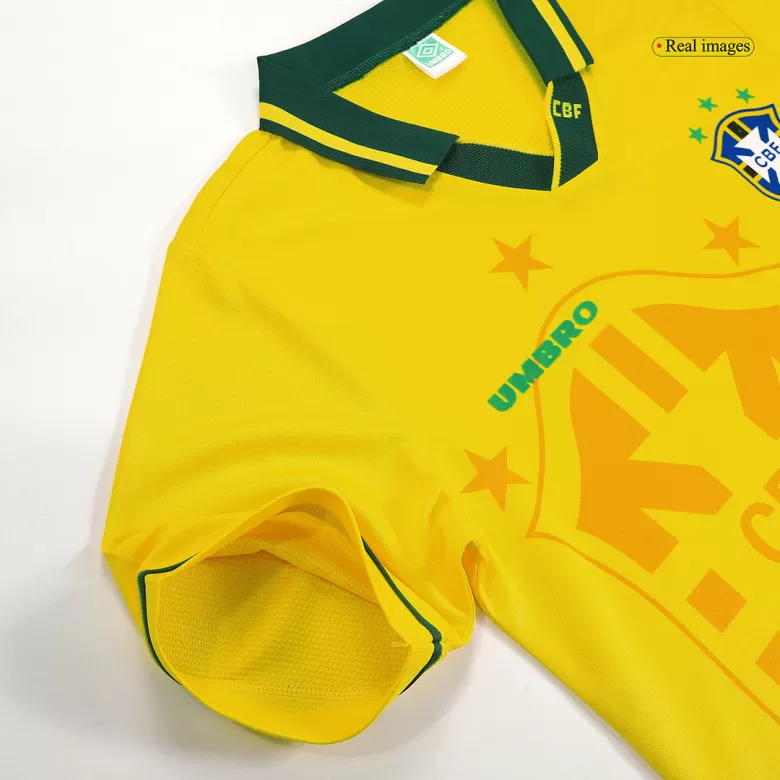 Brazil Jersey Custom Home Soccer Jersey 1993/94 - bestsoccerstore