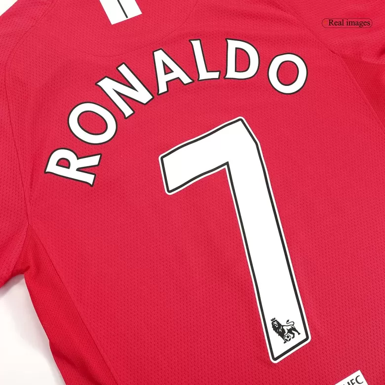 Manchester United Jersey RONALDO #7 Custom Home Soccer Jersey 2007/08 - bestsoccerstore