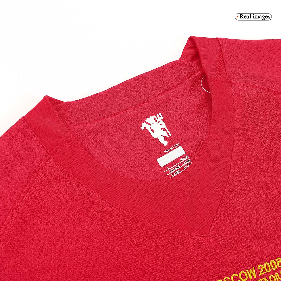 RONALDO #7 Manchester United Retro Jersey Home Long Sleeve Soccer Shirt 2007/08 - bestsoccerstore