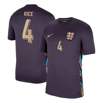 RICE #4 England Soccer Jersey Away Custom Shirt 2024 - bestsoccerstore