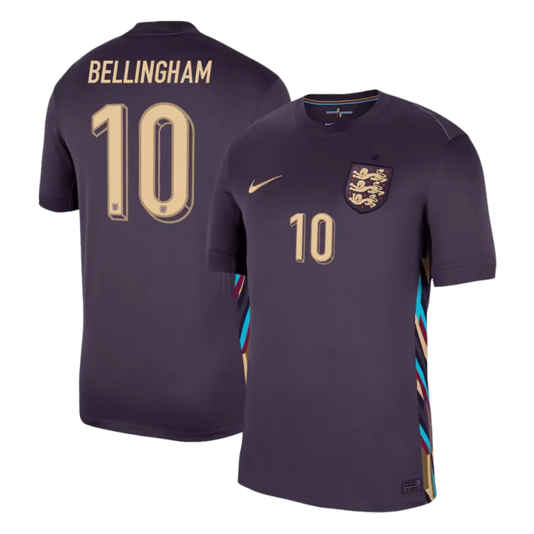 BELLINGHAM #10 England Soccer Jersey Away Custom Shirt 2024 - bestsoccerstore