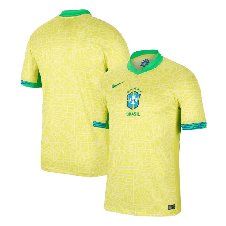 Brazil Soccer Jersey Home Shirt 2024 Big Size - bestsoccerstore