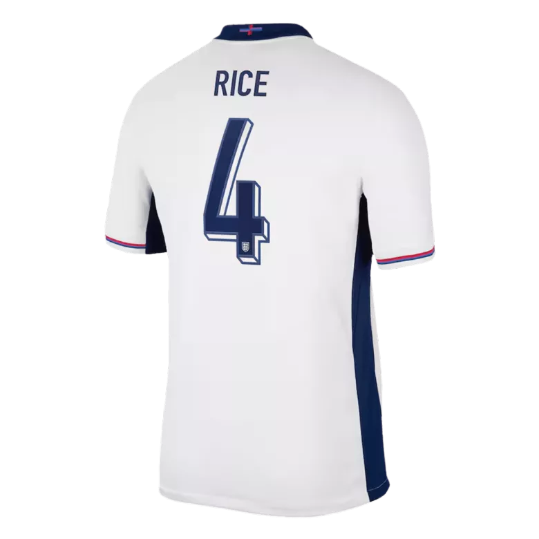 RICE #4 England Soccer Jersey Home Custom Shirt 2024 - bestsoccerstore