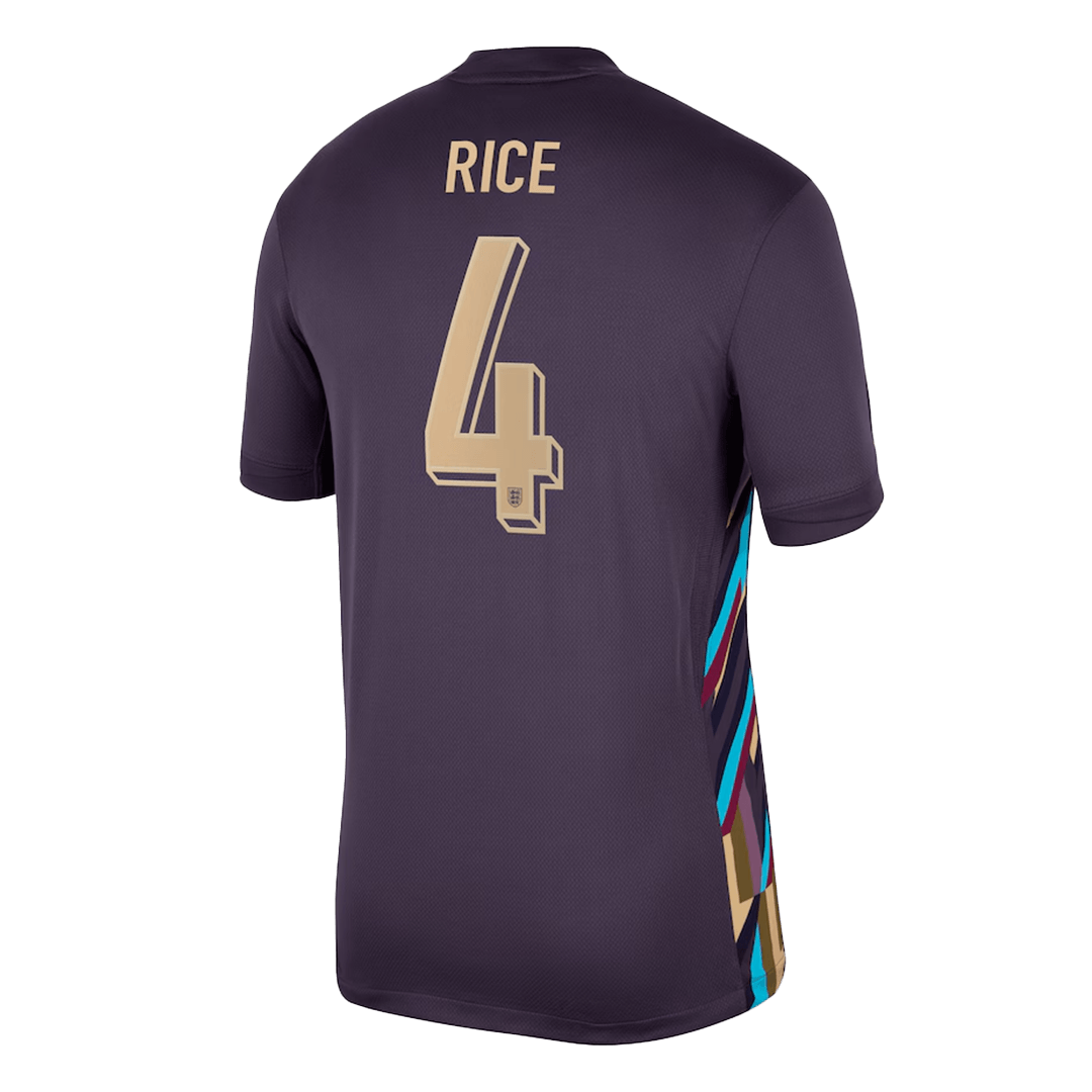 RICE #4 England Soccer Jersey Away Custom Shirt