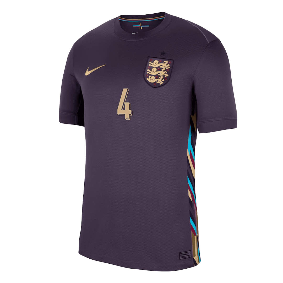 RICE #4 England Soccer Jersey Away Custom Shirt - bestsoccerstore