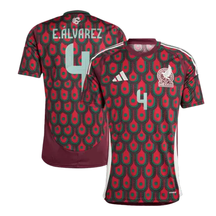 E.ÁLVAREZ #4 Mexico Soccer Jersey Home Custom Shirt 2024 - bestsoccerstore